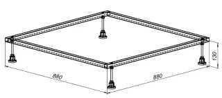 Каркас для поддона Aquanet 267175 88x88 см